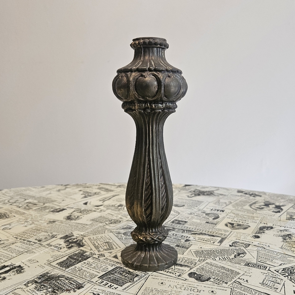 Vintage Ornate 9" Cast Column Table Lamp Light Spacer Neck Antique Parts Swag